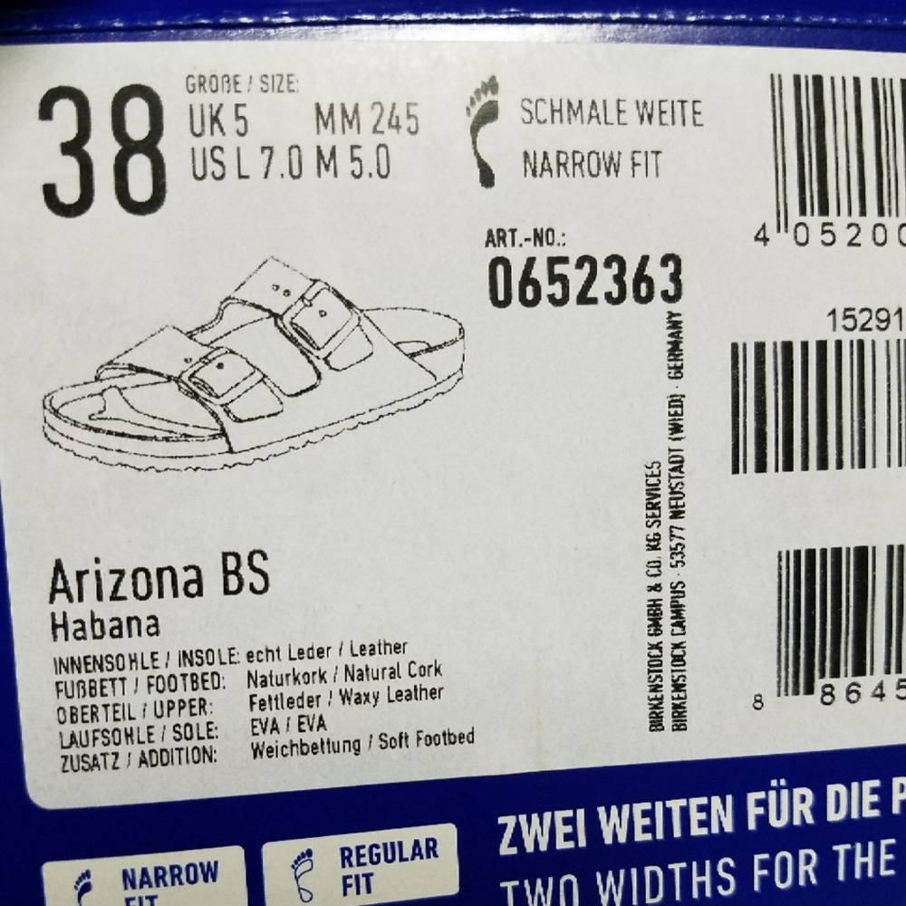New Birkenstock Arizona Habana Soft Footbed Sandal - Picture 7 of 7